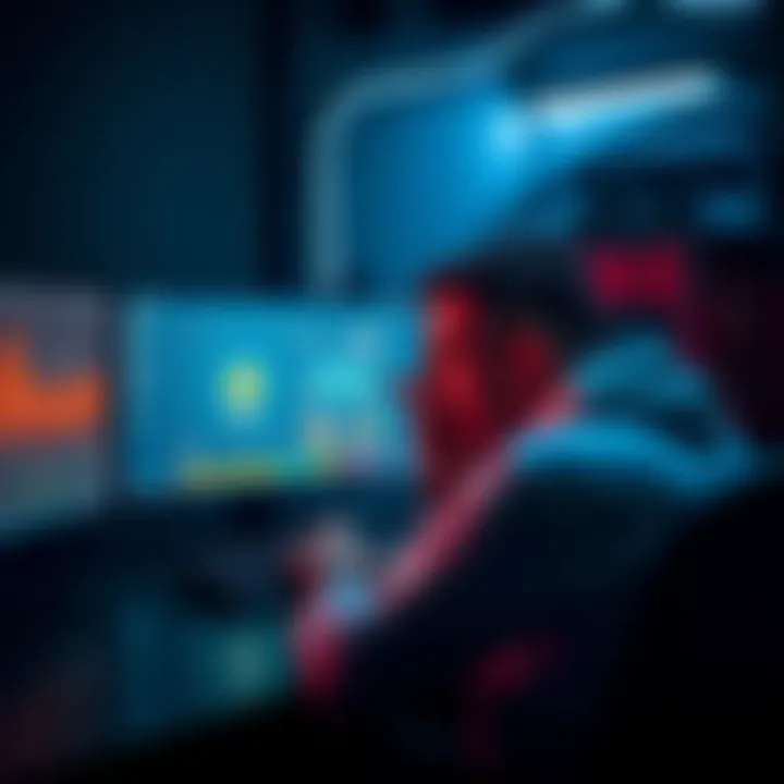 A frustrated cryptocurrency miner at his setup, showing a computer screen displaying Gupax with heat indicators, reflecting his disappointment after two unproductive days.