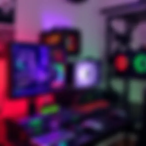 A beginner's mining rig setup with a computer and mining equipment.