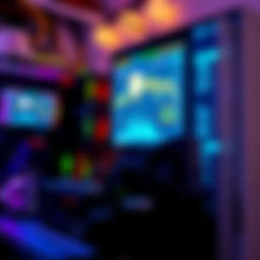 A computer mining setup featuring a 5060Ti graphics card, displaying coins on screen and mining software interface.
