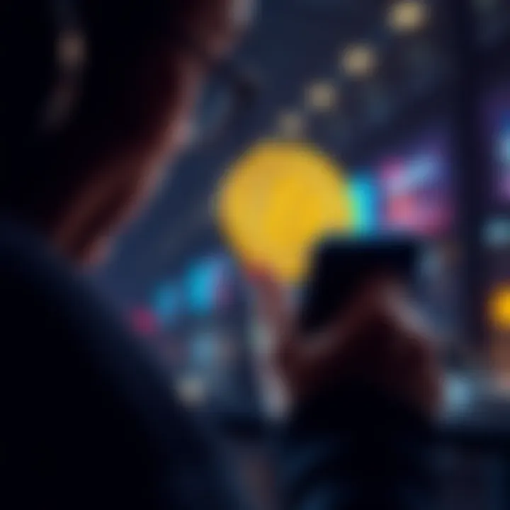 Person looking at Trust Wallet on their phone, confused because Bitcoin isn't visible after purchase