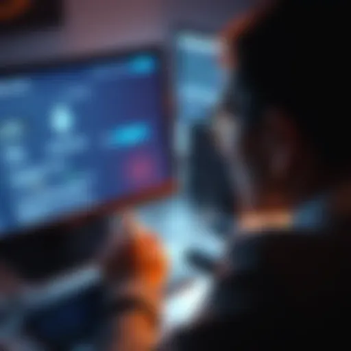 A worried person looking at a computer screen displaying an empty wallet and transaction errors for Ethereum and VWA tokens.