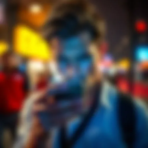 A person holding a smartphone with a worried expression, symbolizing the demand for higher compensation in mobile trading