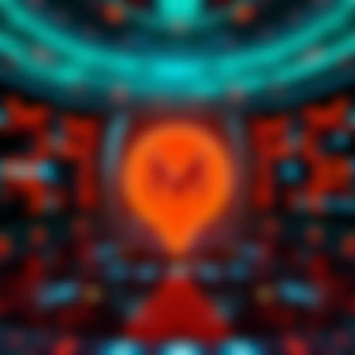Monero logo against a digital backdrop representing the future of cryptocurrency