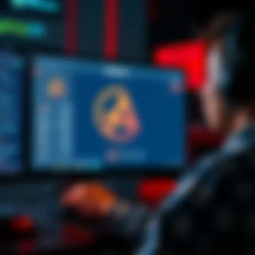 A person using a computer to verify Monero transactions with a wallet interface on the screen, displaying proof of payment details.