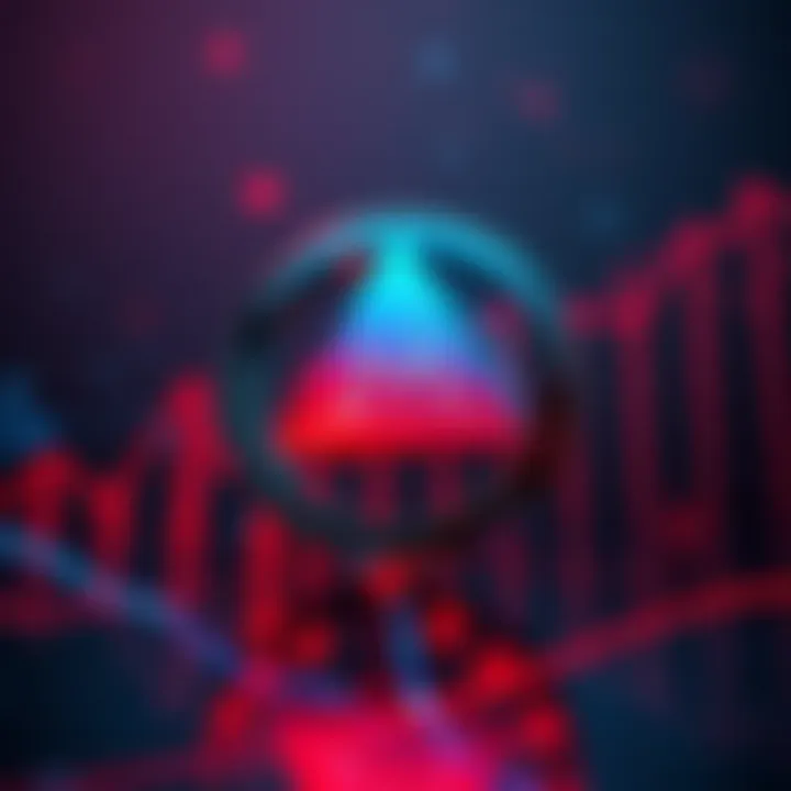 A digital representation of Monero's logo with a backdrop of rising graphs symbolizing its growth in the cryptocurrency market.