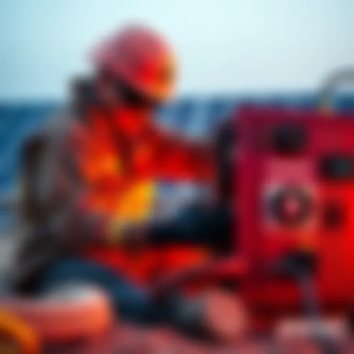 A miner setting up equipment to mine Monero with a solar panel in the background