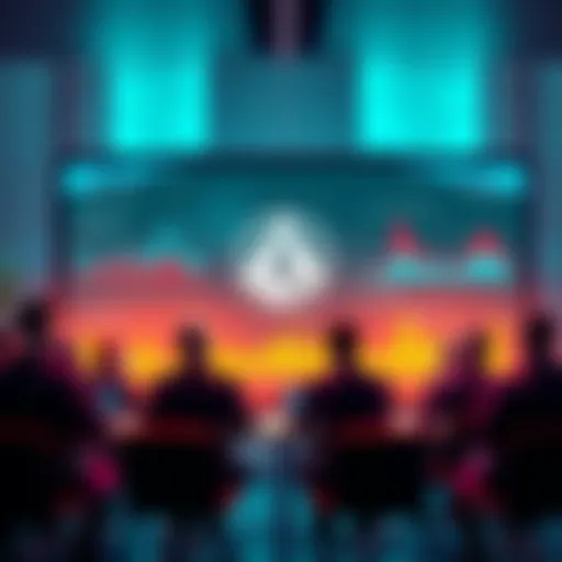 A group of people discussing Monero's mining approach with charts and graphs on a screen