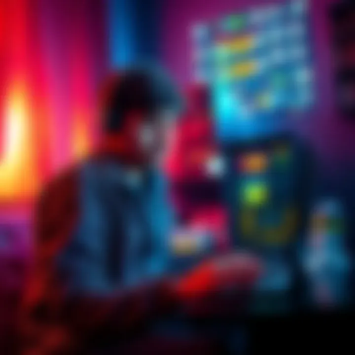 A person easily mining Monero with a laptop at home, showing a simple and accessible process.
