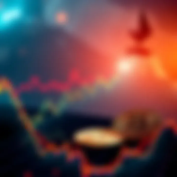 Graph showing Monero's price nearing $500 as Bitcoin drops, illustrating the contrast in their market movements