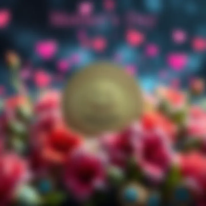 A colorful graphic showing the $COUCHFART meme coin with flowers and hearts, celebrating Mother's Day