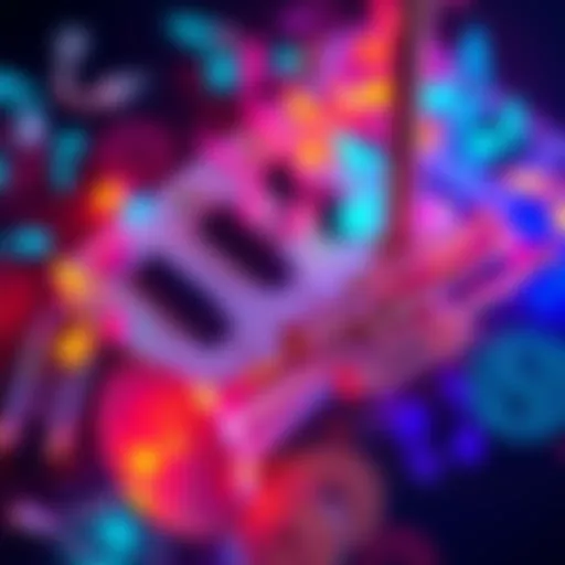 A poster that promotes BTC donations for an aspiring artist's CalArts tuition, featuring musical notes and a vibrant art palette.