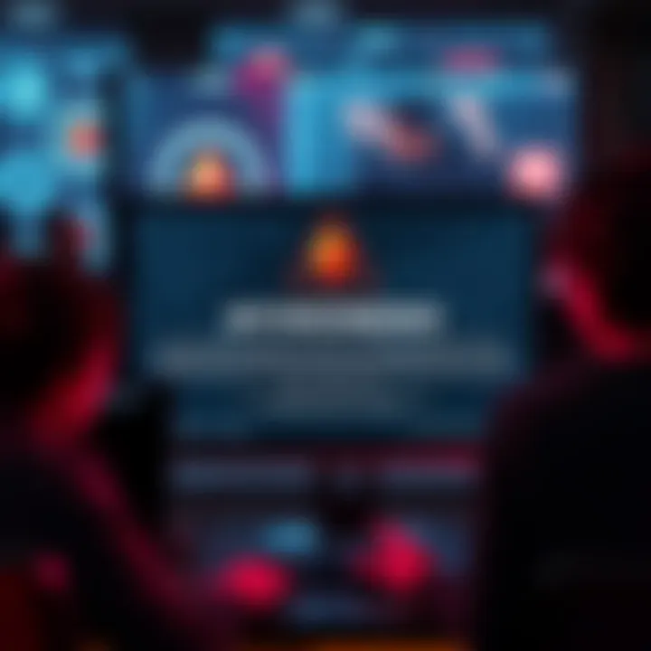 A computer screen showing a warning about MyMonero being hacked, with concerned users visible in the background discussing security issues.