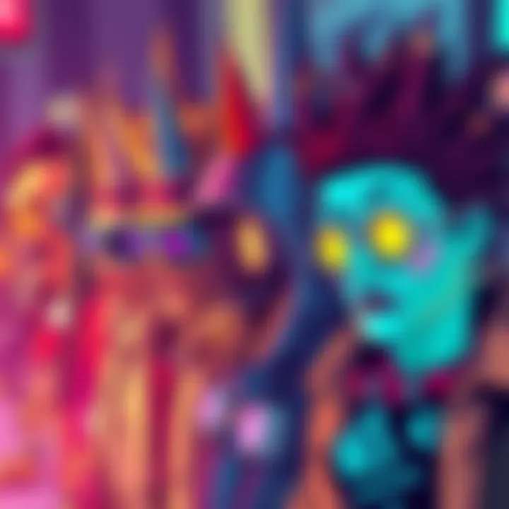 Illustration of neo punk NFTs featuring normal punks, mutants, and virus-infected designs in vibrant colors