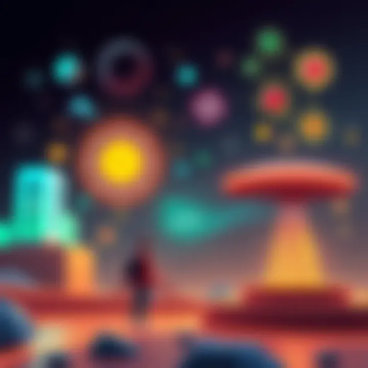 Illustration showing innovative concepts for Polkadot's ecosystem improvement