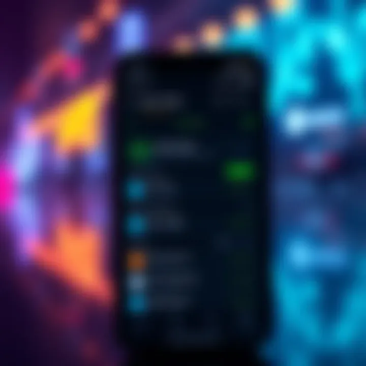 A smartphone displaying the Nexo Private app, showing exclusive trading options and features for high-value digital asset holders.