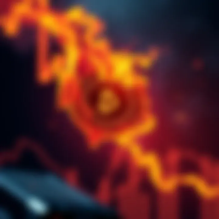 Visual representation of Nexo token being burned and bought back, illustrating potential value increase in a financial setting