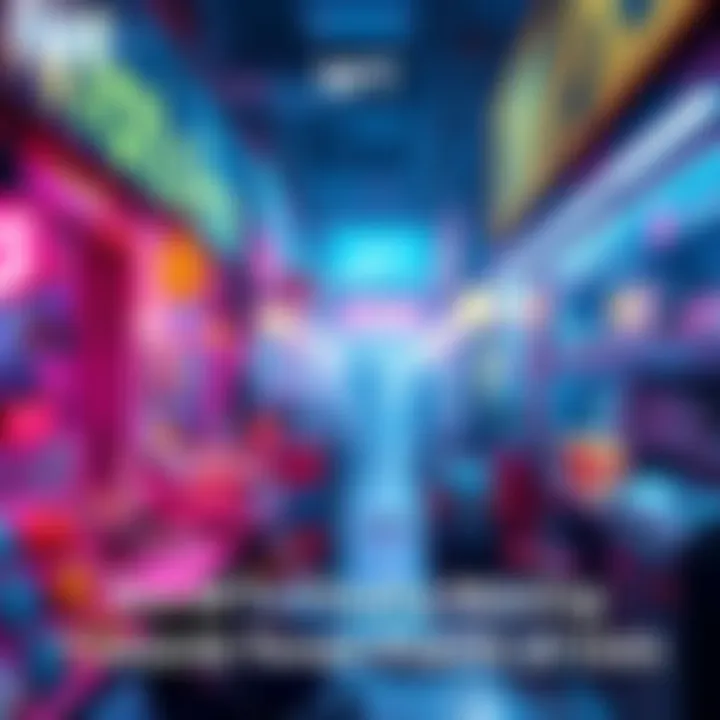 A visual representation of various NFTs in a vibrant digital marketplace, showcasing their potential practical uses.