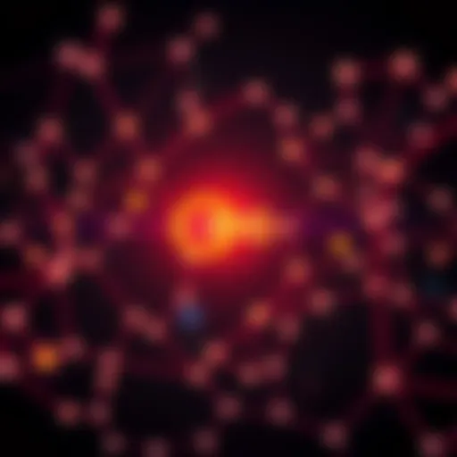A visual representation of a network with a broken link, symbolizing the closure of the Nomic validator and its inactivity, with fading elements of NOM assets around it.