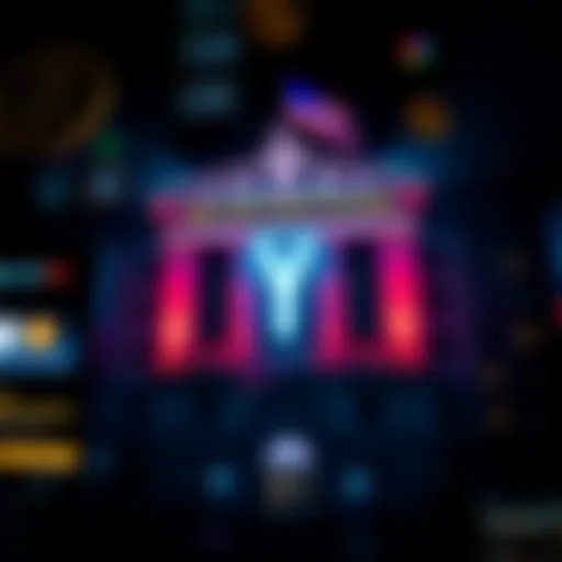 A visual representation of the New York Stock Exchange logo alongside cryptocurrency symbols, illustrating the investment into a crypto prediction market.