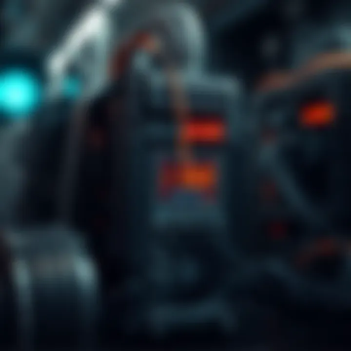 Old Cryptocurrency Miner Running An old cryptocurrency miner showing its uptime display and cooling fans, symbolizing its long-lasting performance.