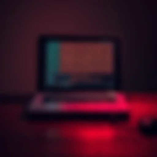 A six-year-old laptop displaying a high number of incoming network connections on the screen, illustrating node availability.