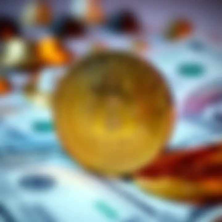 A visual representation of a partial Bitcoin investment showing a Bitcoin symbol and dollar bills, illustrating the concept of fractional investing in cryptocurrency.