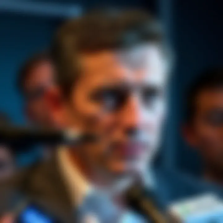 Pavel Durov speaking at a press conference, looking serious and concerned.