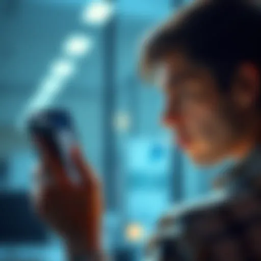 A person looking frustrated while checking their PayPal account on a smartphone, with a notification about a declined payment visible on the screen.