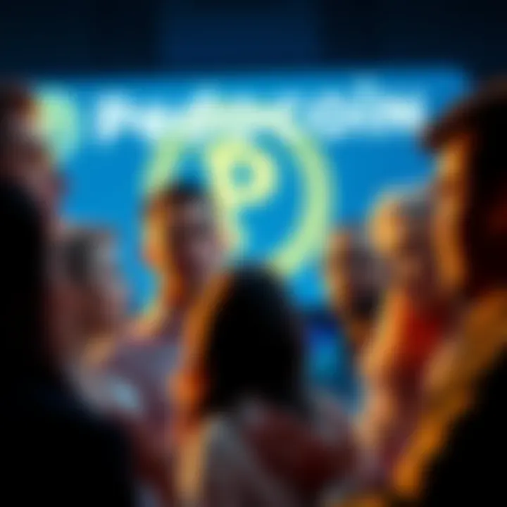 A group of people discussing the controversial cryptocurrency Pedocoin, with expressions of concern and curiosity.