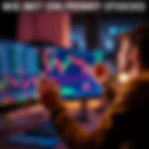 A person excitedly looking at stock market charts on a computer screen, reflecting on a new penny stock investment.