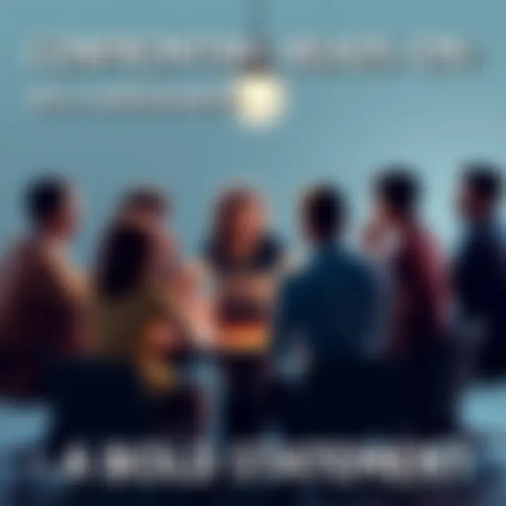 A group of diverse people having an open discussion at a round table, sharing ideas and expressing their views on societal issues.