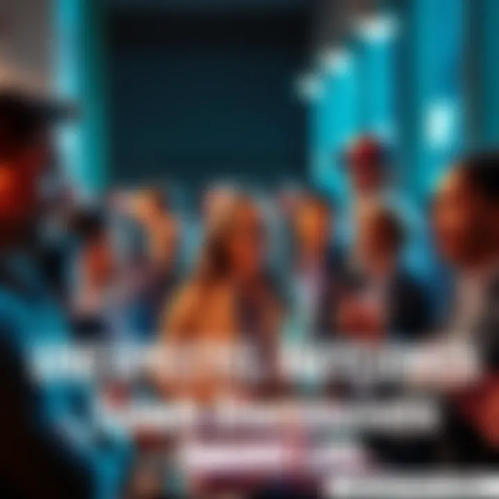 A diverse group of people engaged in conversations, expressing different opinions about unexpected events, with animated gestures and thoughtful expressions.