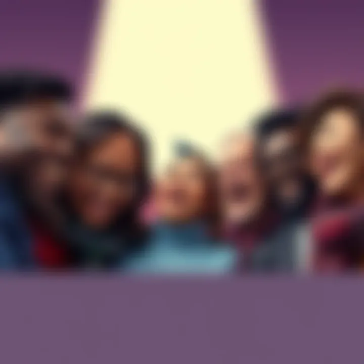 A group of diverse people laughing and sharing a joke, while a separate individual looks confused, representing the divide in understanding the joke.