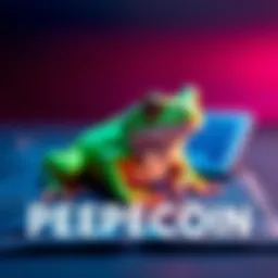 Pepecoin logo featuring a frog with a Tangem wallet in the background