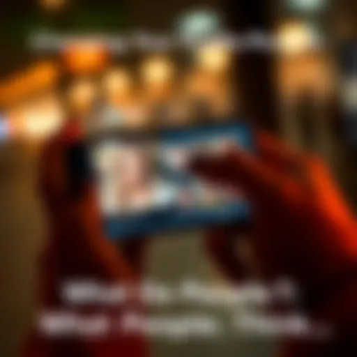 A person selecting a new profile picture on their smartphone, showing various photo options