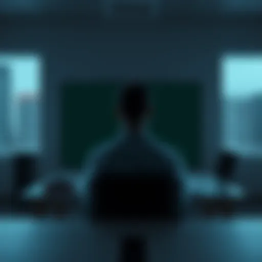 A person sitting at a desk, staring at a blank screen, showing the absence of new posts since 2020