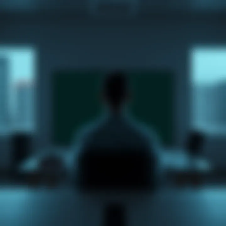 A person sitting at a desk, staring at a blank screen, showing the absence of new posts since 2020