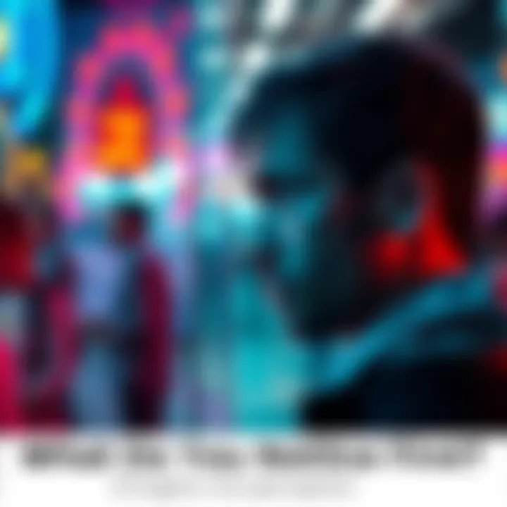 A person looking intently at a colorful scene, highlighting what captures their attention first.