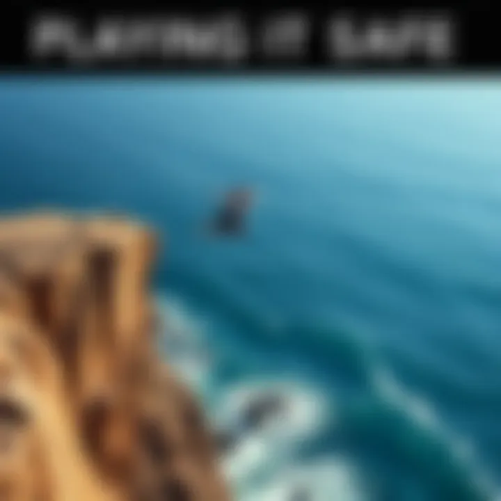 A person confidently jumping off a cliff into the ocean, symbolizing risk-taking and bold choices for growth