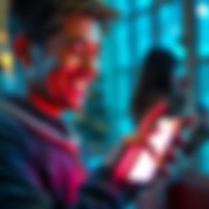 A person smiling while accessing their Revolut app on a smartphone, showing successful account reopening