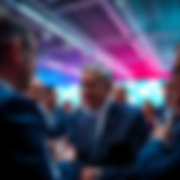 Peter Thiel and a group of tech billionaires discussing plans at the launch of a bank for cryptocurrency and AI startups