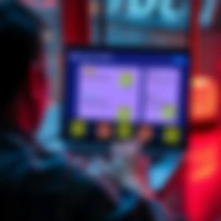 A person looking at a laptop screen displaying Phantom Wallet reviews with mixed reactions on sticky notes around it.