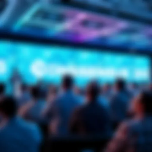 Nicolas Kokkalis speaking at Consensus 2025 event about Pi Network, with an audience engaged and a banner in the background.