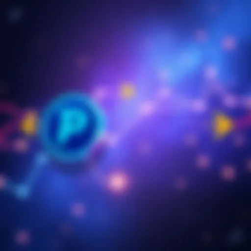 Graphic showing Pi Network logo and Onramper logo connected with arrows, symbolizing their integration and growth potential in cryptocurrency.