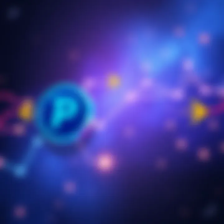 Graphic showing Pi Network logo and Onramper logo connected with arrows, symbolizing their integration and growth potential in cryptocurrency.