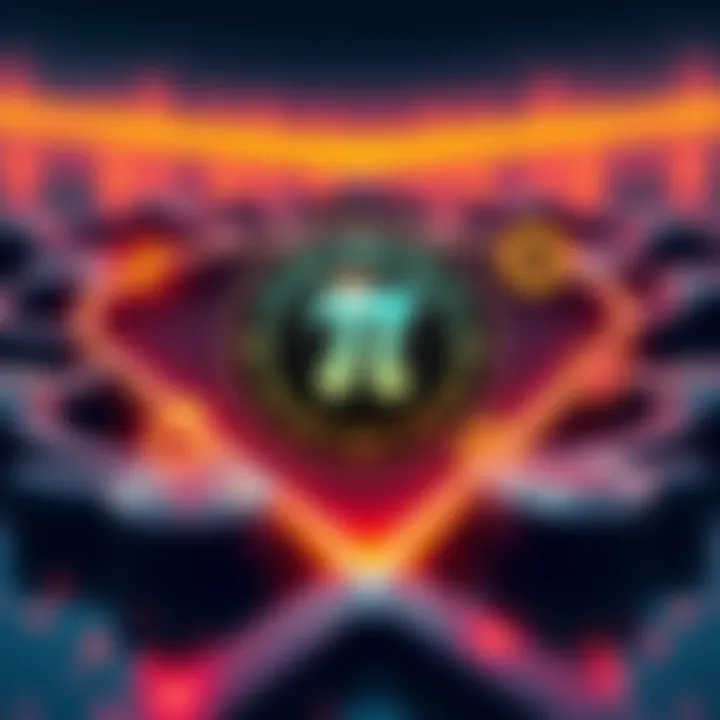 A graphic showing the Pi Network logo with cryptocurrency symbols around it, highlighting innovation in crypto.