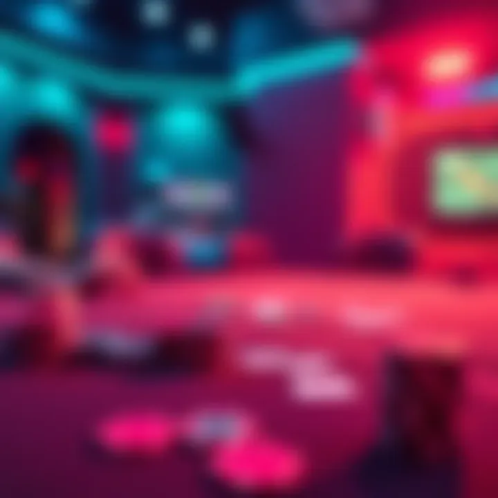 A vibrant poker table with chips and cards in play, showcasing players enjoying a game of Poker On Pi.