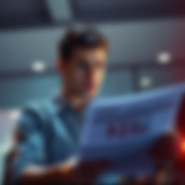 A person examining a financial report with a concerned expression, highlighting the $1 million proposal for Polkadot app development