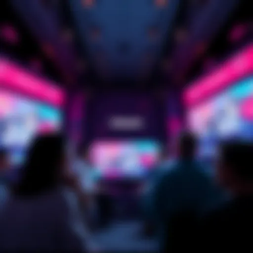 A group of people discussing the upcoming Polkadot 2.0 launch, surrounded by digital screens showing Polkadot graphics.