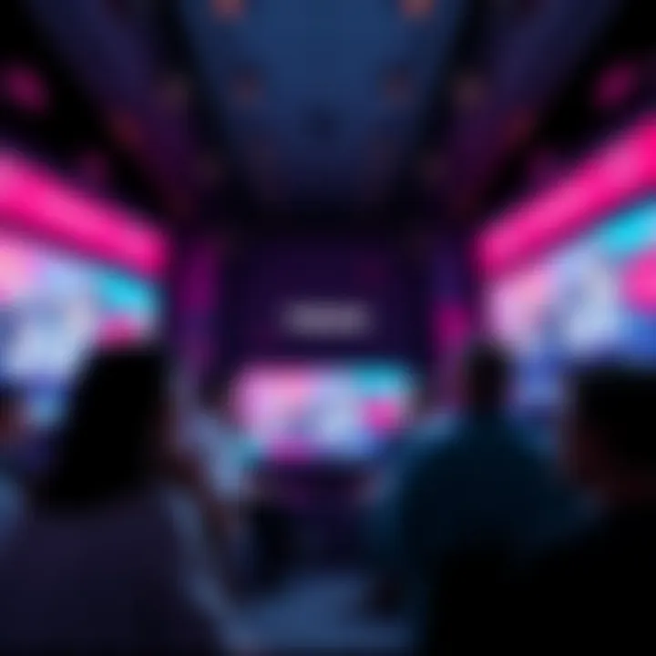 A group of people discussing the upcoming Polkadot 2.0 launch, surrounded by digital screens showing Polkadot graphics.